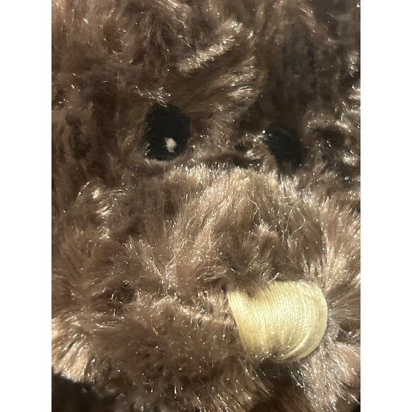 Progressive Plush Bear Toy Black Sewn Eyes Sitting Soft Brown Faux Fur 10" tall - Picture 2 of 5